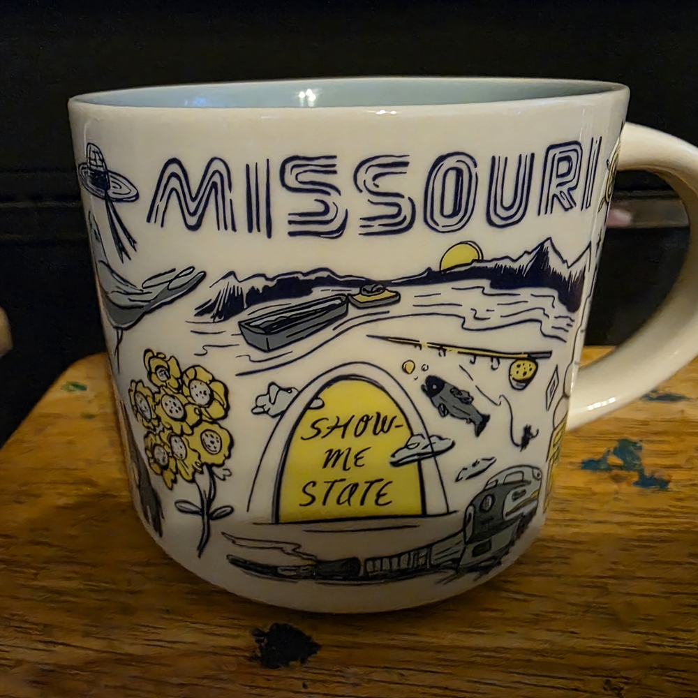 Starbucks Missouri Themed Mug - White and Yellow